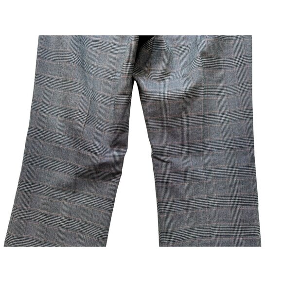 Larry Levine For Dressbarn Womens Glen Plaid Trousers Size 8 Gray Black - Picture 11 of 13